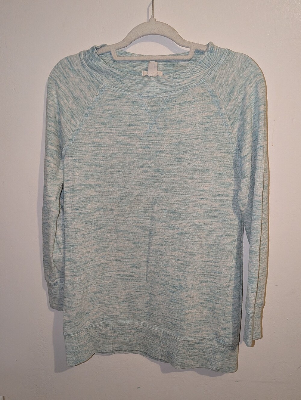 Caslon Heathered Sky Blue Crewneck Sweater Size XS